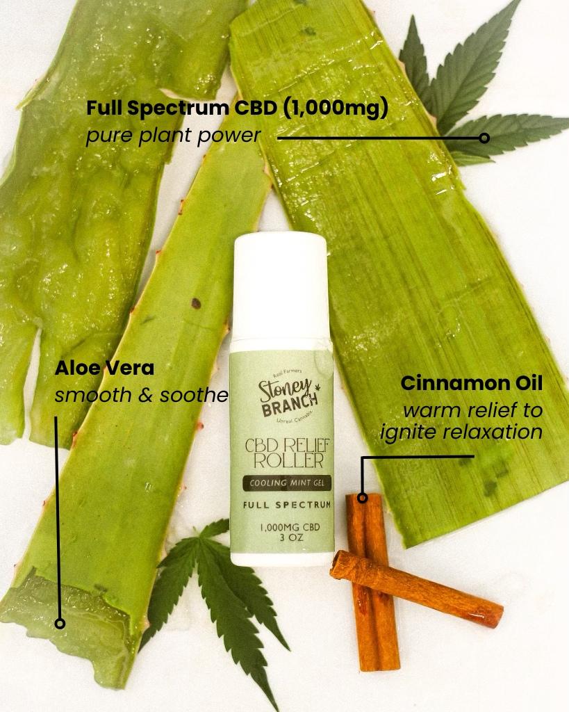 cinnamon for aloe vera plant CBD Relief Roller